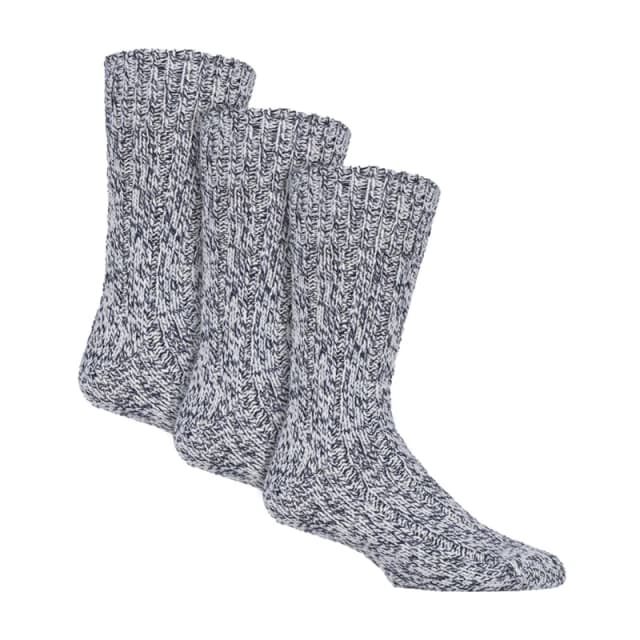 Country Pursuit Country Pursuit Men 3 Pack Wool Boot Socks Thick Pennine Walker Socks Outdoor Hiking Socks in Navy Size: 6-11 Navy 6-11 Male 501