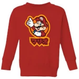 Nintendo Super Mario Kanji Kid's Sweatshirt - Red - 11-12 Years