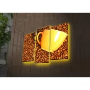 3PATDACT-1 Multicolor Decorative LED Lighted Canvas Painting (3 Pieces)