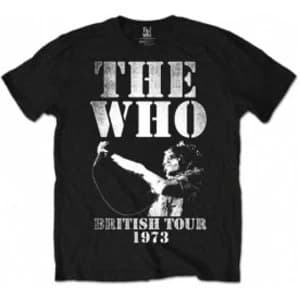 The Who British Tour 1973 Black Mens TShirt Size: Small