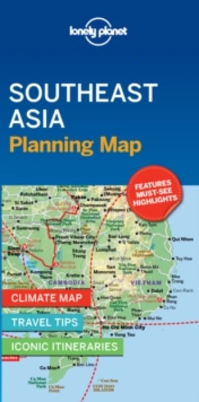 Lonely Planet Southeast Asia Planning Map : Durable, Waterproof, Easy-Fold Travel Map with Top Attractions, Itineraries & Themed Lists Sheet map, fold