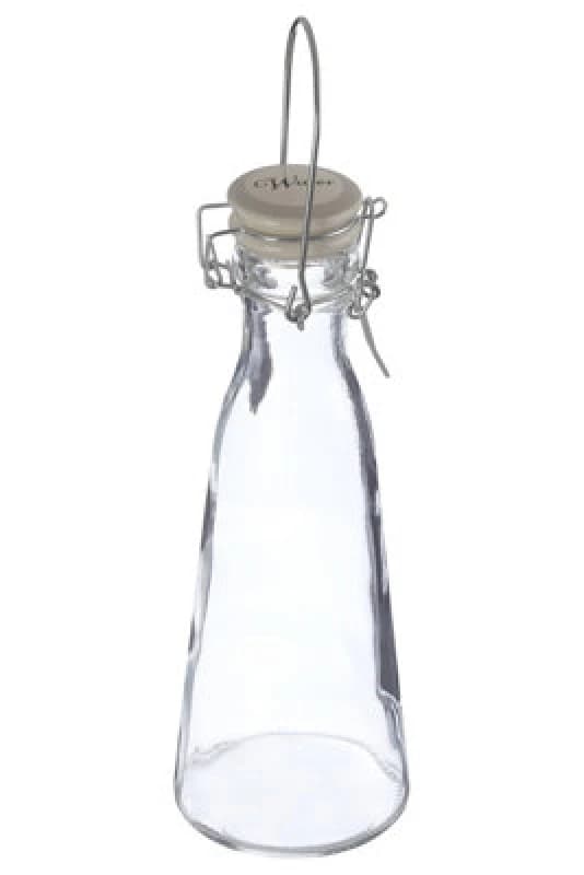 Premier Housewares Water Storage Bottle, Personalized Clear Glassware Bottle, Versatile Transparent Drinking Water Bottle Clear