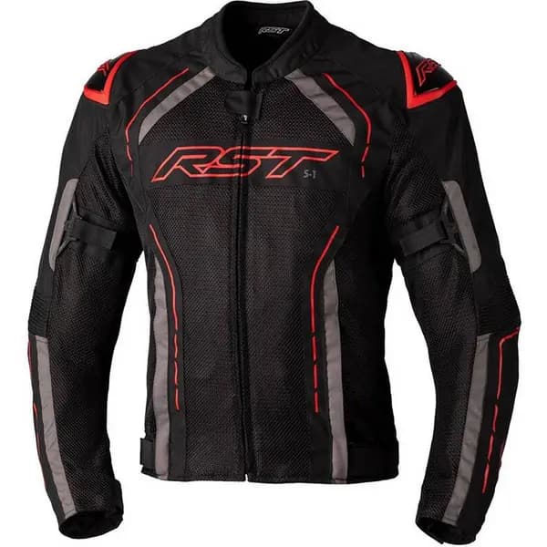 RST S-1 Mesh Jacket Black Red Grey Size 50