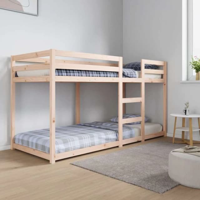 vidaXL Bunk Bed 80x200cm Solid Wood Pine, Brown 821649