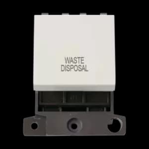Click Scolmore MiniGrid 20A Double-Pole Ingot Waste Disposal Switch White - MD022PW-WD