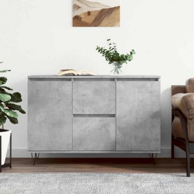 VIDAXL Sideboard Concrete Grey 104x35x70cm Engineered Wood Vidaxl 8720845907877