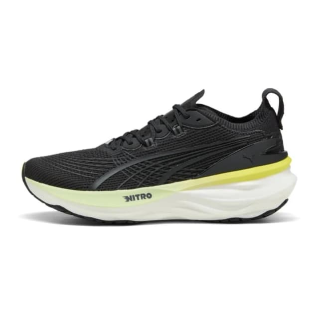 Puma ForeverRun NITRO 2 Black Yellow SS26 Sneakers, Size 44 - EUR