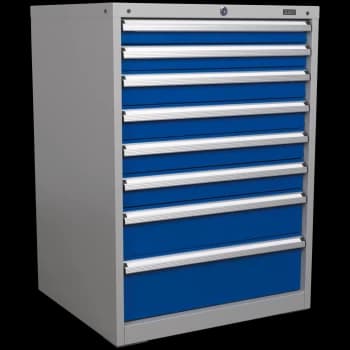 Sealey Premier Industrial Workstation Cabinet 8 Drawer Blue / Grey