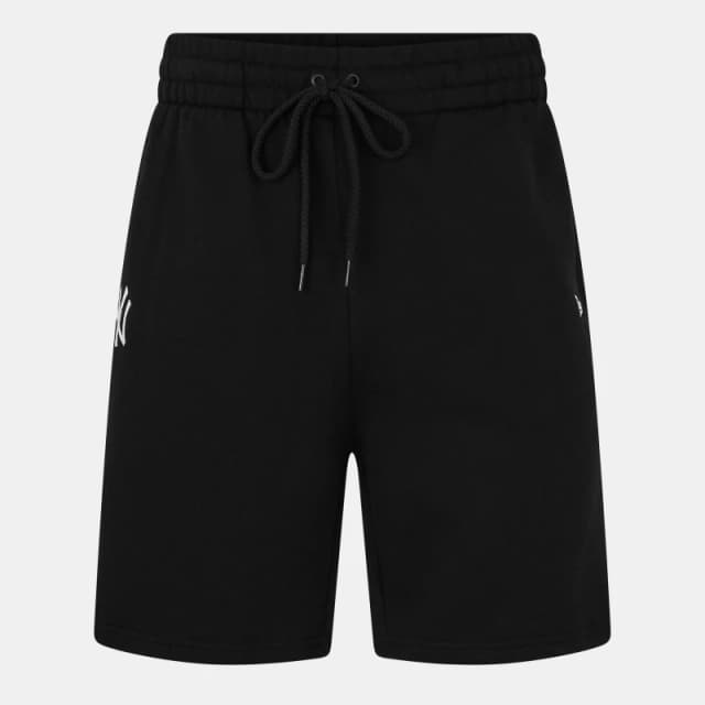 New Era Mens Essential Fleece Jogger Shorts NY Black male Large