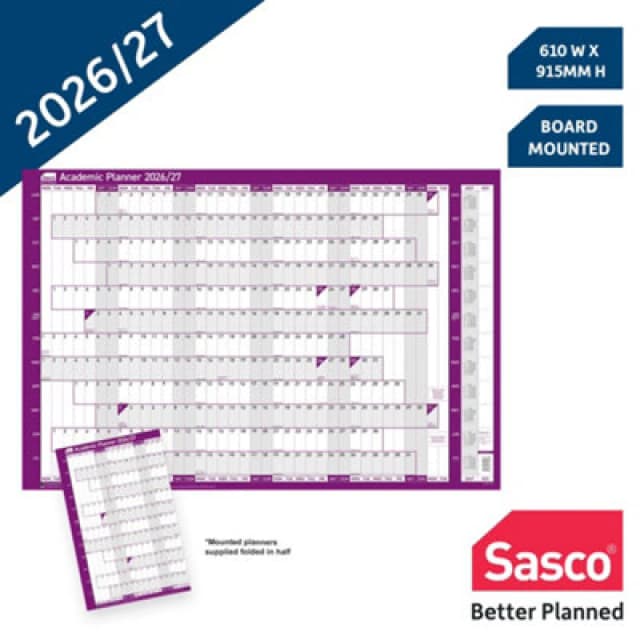 Sasco Academic Year Planner Mounted 2026/27 2410273