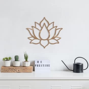 Lotus Flower 1 - Copper Copper Decorative Metal Wall Accessory