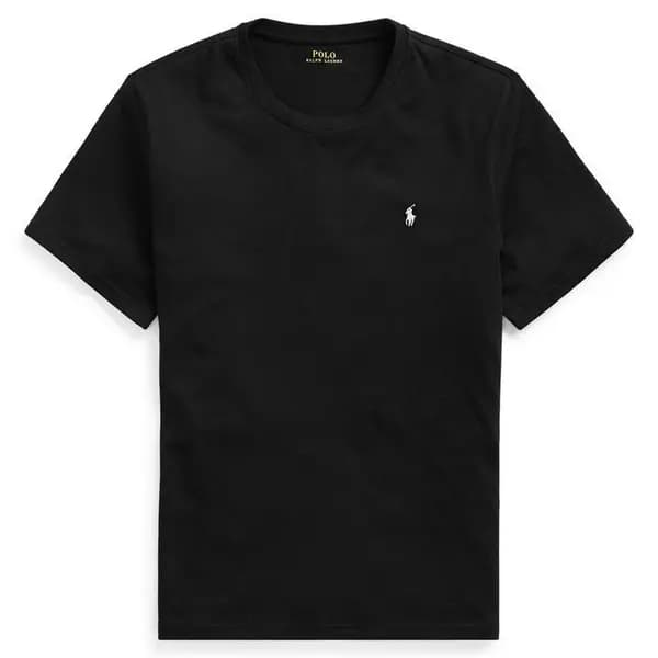 RALPH LAUREN Short Sleeve Crew Neck Jersey T Shirt - Black M