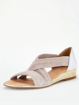 Office Hallie Wedge Sandal - Grey Silver