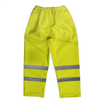 Hi-vis Yellow Waterproof Trousers - Large