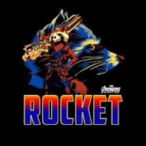 Avengers Rocket Womens T-Shirt - Black