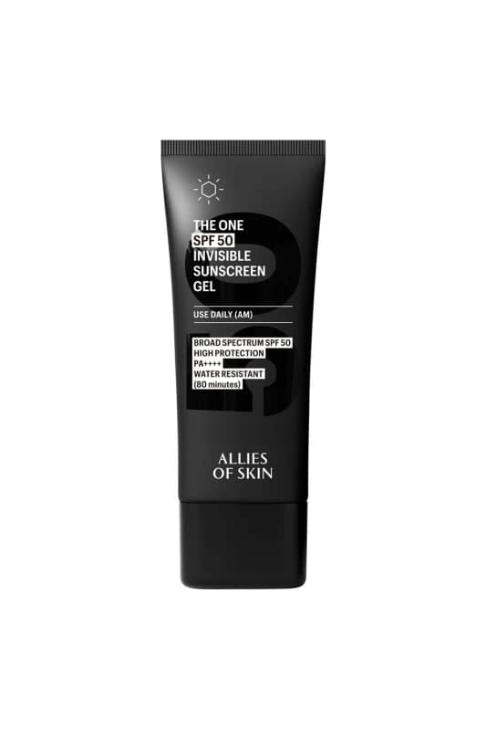 Allies of Skin THE ONE SPF 50 Invisible Sunscreen Gel, Deluxe - 20ml - Water Resistant - with Vitamin C - Face the Future