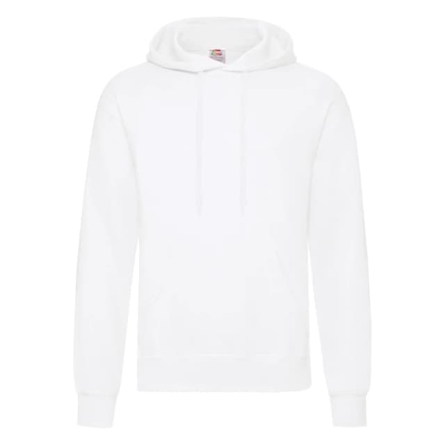 Fruit Of The Loom Fruit of the Loom Men Classic Hooded Sweatshirt in White Size: Small White S Male 5063470626434