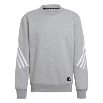adidas Sportswear Future Icons 3-Stripes Sweatshir - Medium Grey Heather / White