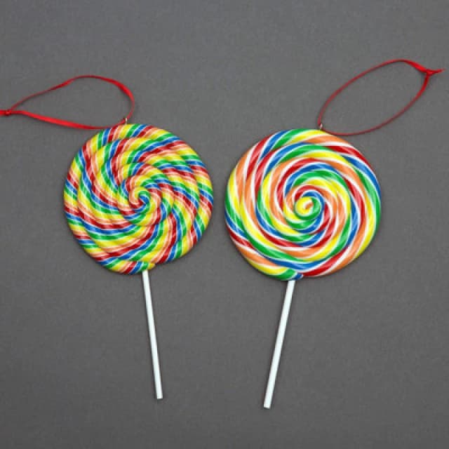 Shatchi Christmas Tree Hanging Decorations 2Pcs Lollipops Multi