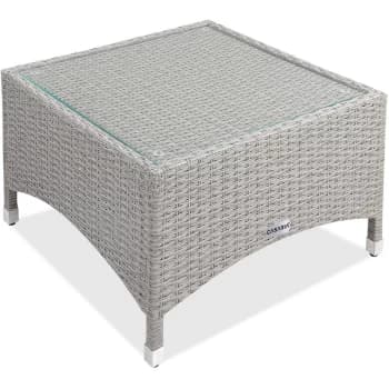 Casaria - Poly Rattan Coffee Side End Snack Table Garden Conservatory Patio Furniture NEW M2 - 58x58x42cm (de)