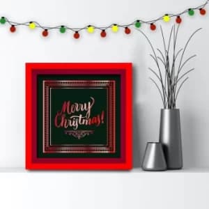 3030AHSNOEL-005 Multicolor Decorative Framed MDF Painting