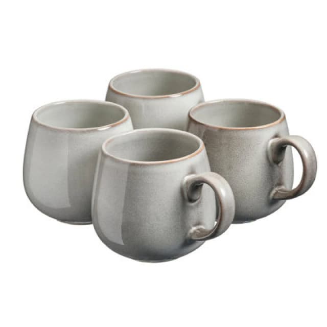 Cooks Professional Nordic Stoneware Mugs 350ml Reactive Glaze Grey Set of 4 Grey unisex