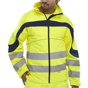 BSeen XXXXL Hi Viz Jacket Saturn YellowNavy