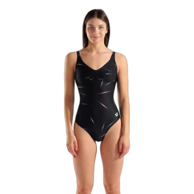 Womens 1 Piece swimsuit Arena Stars Rain U Back Noir Female 38