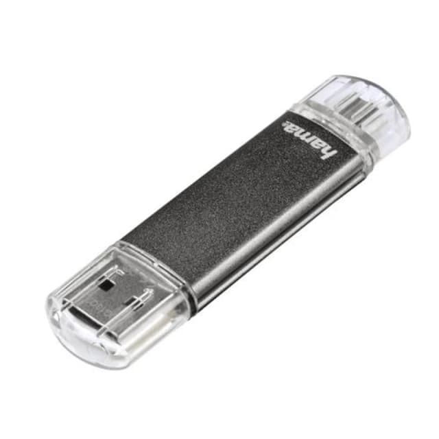 Hama Hama Laeta Twin USB flash drive 128GB USB Type-A / Micro-USB 2.0 Grey 114872
