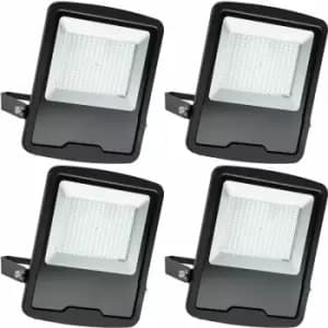 Loops - 4 pack Slim Outdoor IP65 Floodlight - 150W Daylight White LED - High Output
