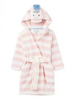 Joules Girls Giddy Stripe Dressing Gown - Pink, Size L, Women