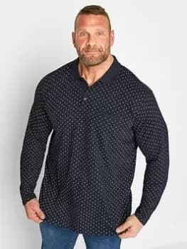 BadRhino Paisley Polo - Navy, Size 2XL, Men