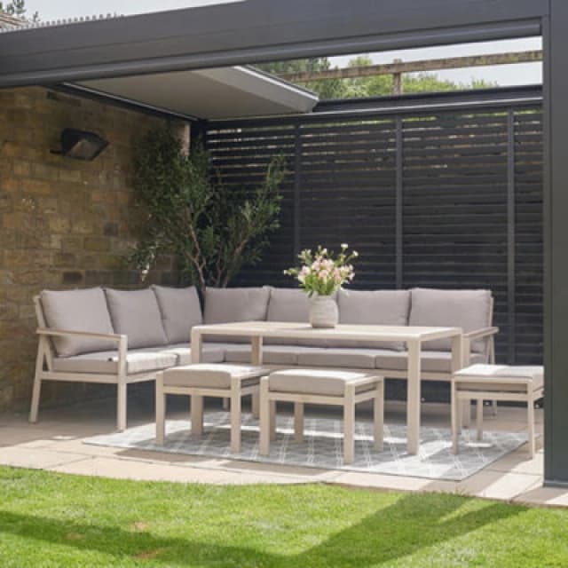 Pacific Lifestyle Aruba Outdoor Corner Seating Set, Cream 18-M-015