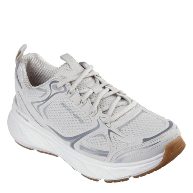 Skechers Womens Edgeride Silver Eclipse Casual Low-Top Trainers Natural female 4 (37)