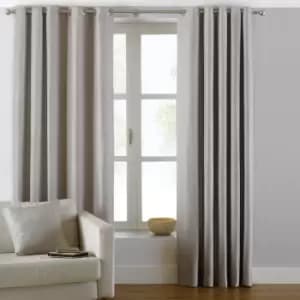 Atlantic Twill Woven Eyelet Curtains Natural