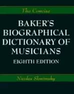 concise bakers biographical dictionary of musicians