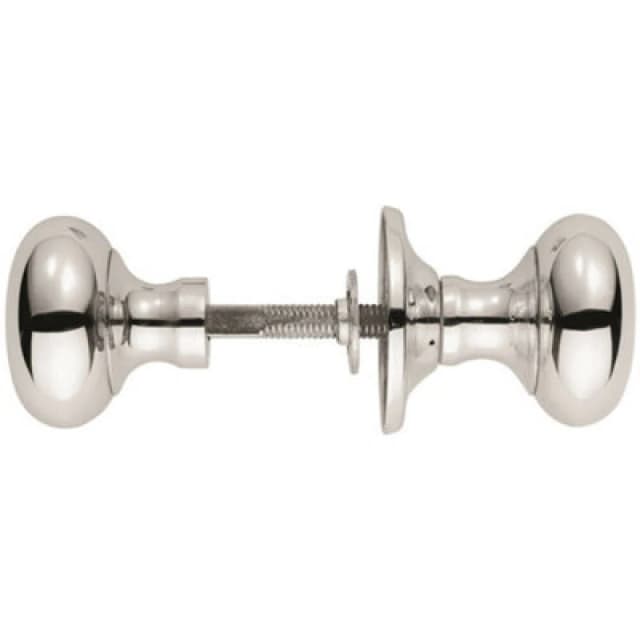 Loops PAIR Large Mushroom Rimmed Mortice Door Knob 53mm Diameter Polished Chrome Multi unisex