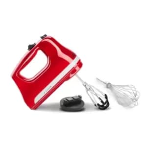 KitchenAid 5KHM6118BER Hand Mixer 6 Speed With Flex Edge Beaters, Empire Red