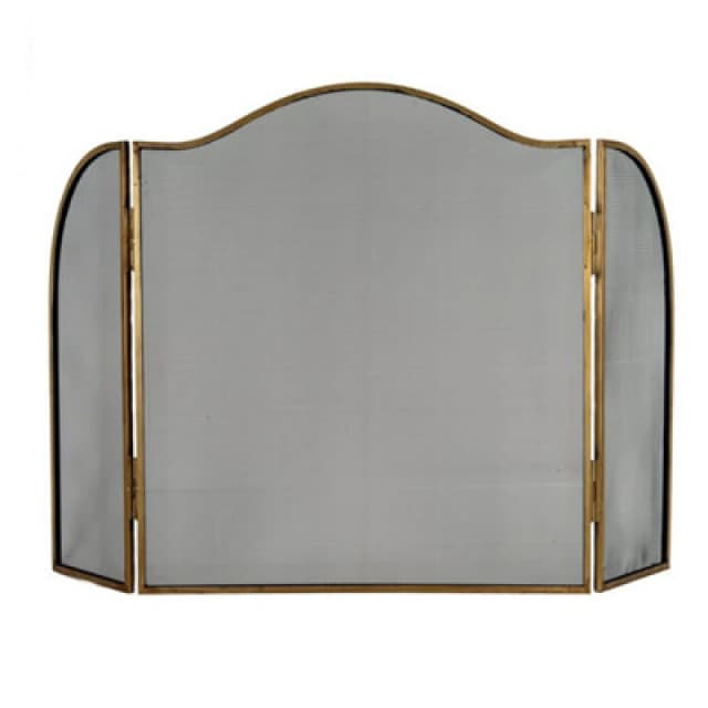 Hill Interiors Antiqued Large Fire Screen - Metal - L3 X W85 X H85cm - Brass