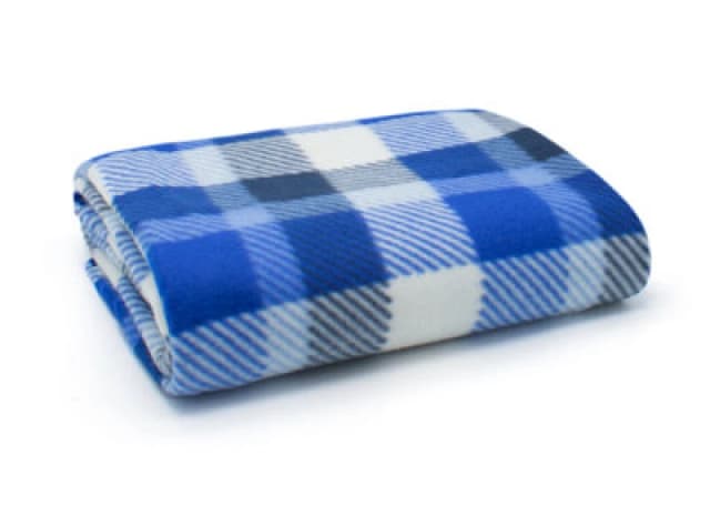 Velosso Cosy Fleece Soft Touch Brown Blanket - Warm Bedding Winter Blanket With Modern Plaid Printed, Size 127Cmx152Cm - Blue