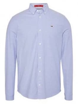 Tommy Jeans Tjm Slim Stretch Fit Oxford Shirt - Perfume Blue