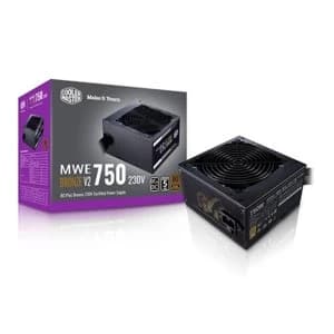 Cooler Master MWE Bronze V2 750W 230V 120mm HDB Fan 80 PLUS Bronze PSU UK Plug