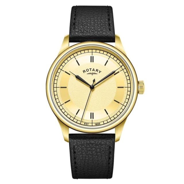 Rotary GS05983/03 Heritage Black Leather Strap Watch - W13270