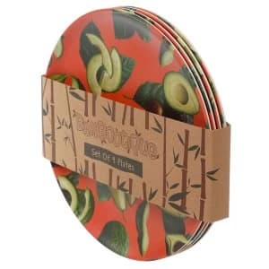 Bamboo CompositeAvocado Reusable Plate Set of 4