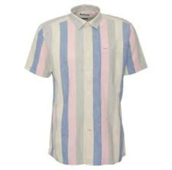 Barbour Portwell Summer Fit Short Sleeved Shirt Olive S