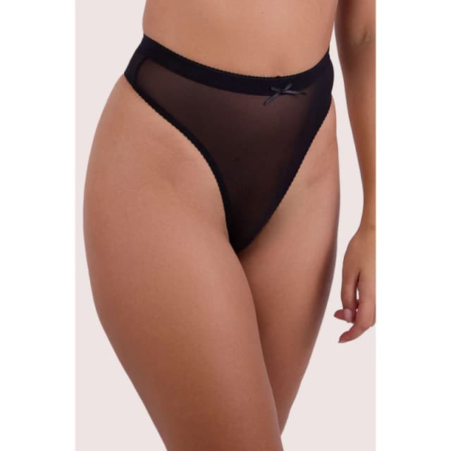 Playful Promises Josie Black Mesh Suspender Belt Black female 14