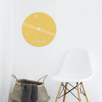 Cancer Horoscope - Gold Gold Decorative Metal Wall Accessory