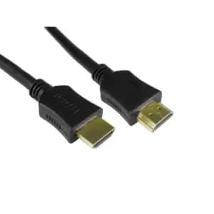 Cables Direct 0.5m HDMI 1.4 High Speed with Ethernet Cable in Black