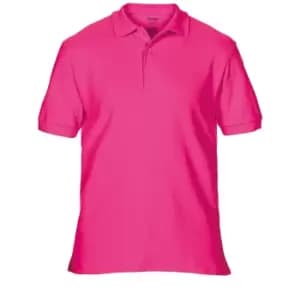 Gildan Mens Premium Cotton Sport Double Pique Polo Shirt (S) (Heliconia)