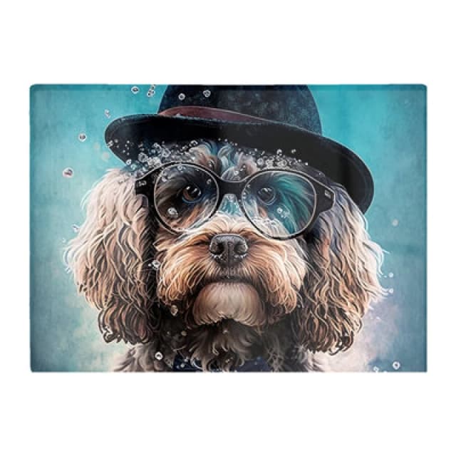 Warren Reed Designer Cockapoo Dog Splashart Chopping Board